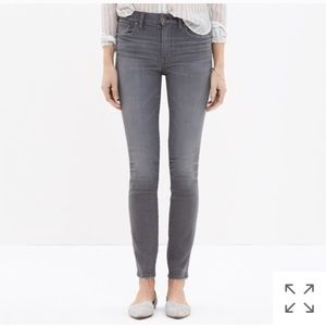 Madewell 9” High Rise Grey Skinnies